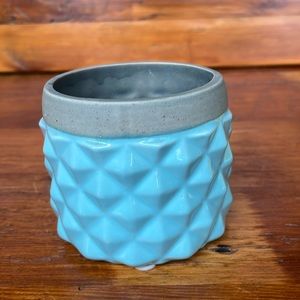 🪴 Blue and Gray Textured 3” Flower Pot Made by Chive